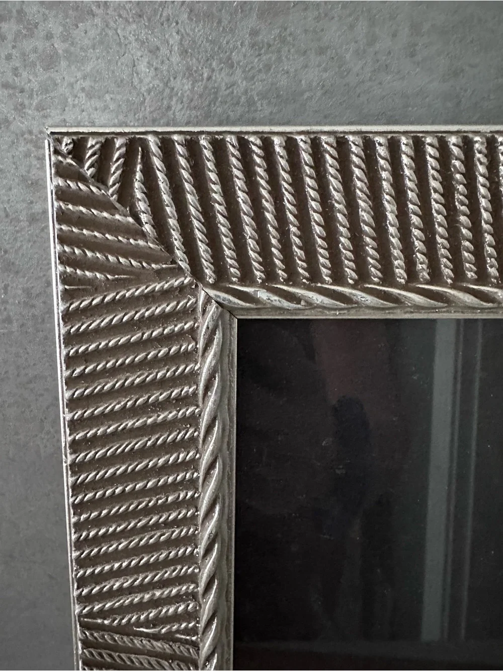 Silver TEXTURED Wood Picture Frame For 8 x 10 Picture